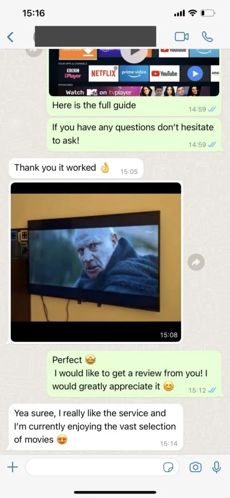 WhatsApp-skärmdump kundaktivering 1